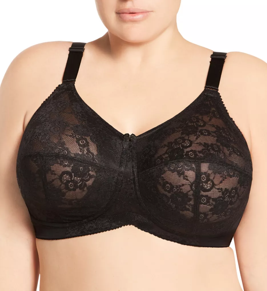 Elila Kaylee Full Coverage Wire-Free Bra 36F, Black at  Women's  Clothing store