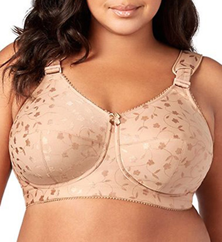 Elila 1305 Jacquard Softcup Bra with Cushioned Straps (Mocha)