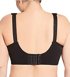 Jacquard Wireless Softcup Bra with Cushion Straps Black 38H