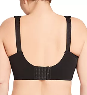 Jacquard Wireless Softcup Bra with Cushion Straps Black 38H