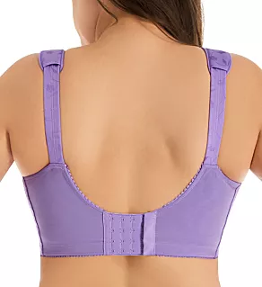 Jacquard Wireless Softcup Bra with Cushion Straps Lilac 36F