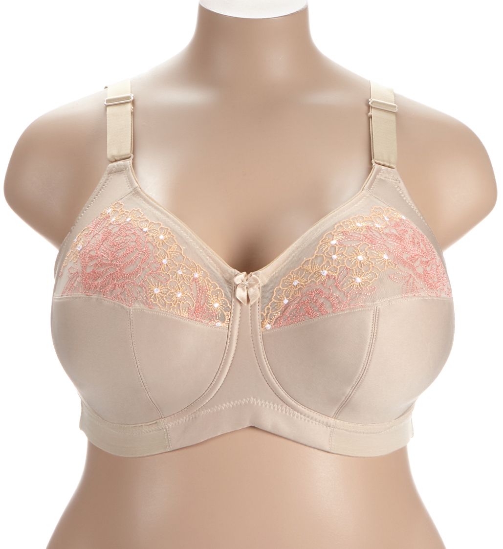 Elila Swiss Embroidery Wireless Softcup Bra Nude 38G  - Image 1
