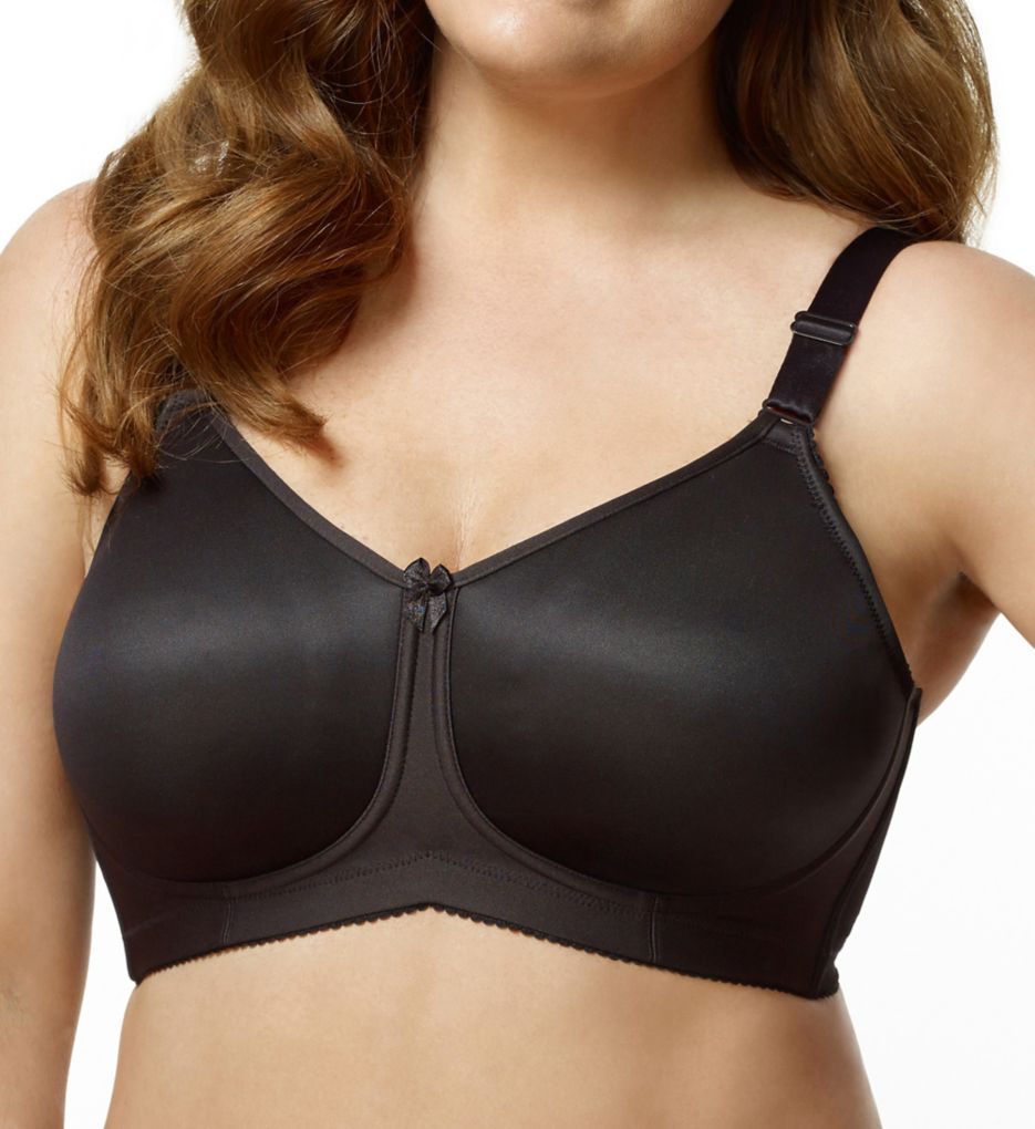 Elila Molded and Lace Underwire Bra - Black - Curvy