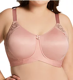 Microfiber & Lace Molded Softcup Wireless Bra Dusty Rose 38D