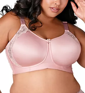 Microfiber & Lace Molded Softcup Wireless Bra Dusty Rose 38D