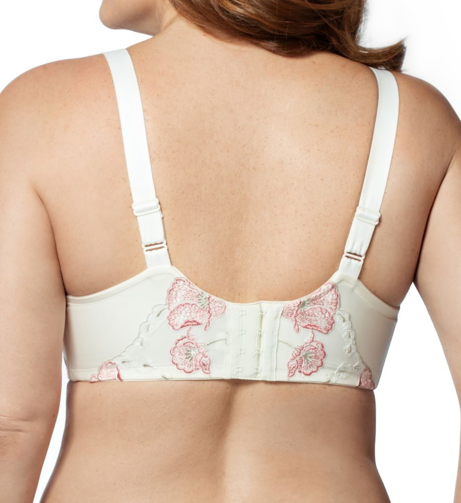 Glamour Satin & Embroidery Underwire Bra Antique White 36J by Elila