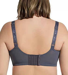 Full Coverage Stretch Lace Underwire Bra Grey 34E