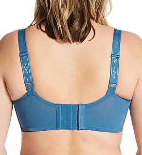 Full Coverage Stretch Lace Underwire Bra Teal 36E