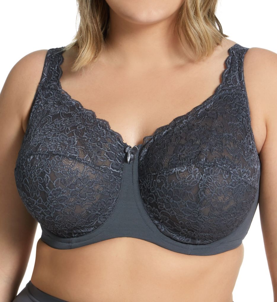 Elila Women's Plus Size Wirefree Full Coverage Embroidered Bra