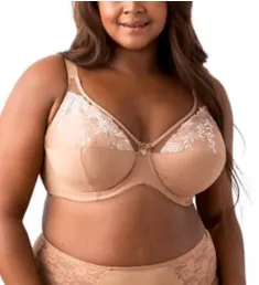 Embroidered Microfiber Underwire Bra