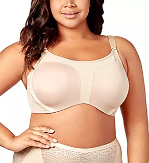 Microfiber Underwire Sports Bra Nude 46E