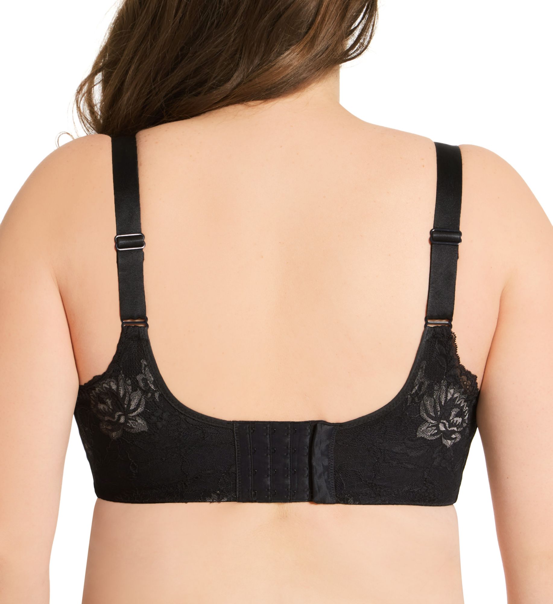 Elila Microfiber & Lace Molded Underwire Black 46J  - Image 2