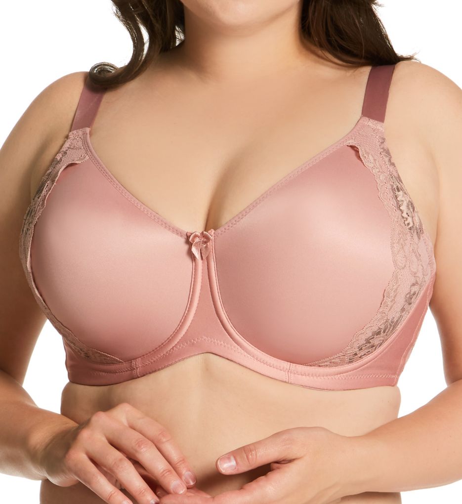 Women's Satin & Lace Underwired Firm Control Plus Size Large Full Cup Bra  CDEFGH