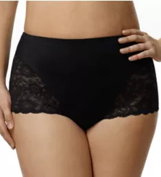 Cheeky Stretch Lace Panties Black 2X