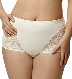 Cheeky Stretch Lace Panties Ivory 2X