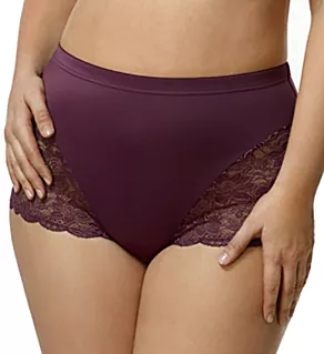 Cheeky Stretch Lace Panties Plum 2X