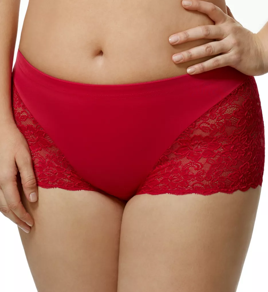 Cheeky Stretch Lace Panties Red M