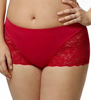 Cheeky Stretch Lace Panties Red 2X