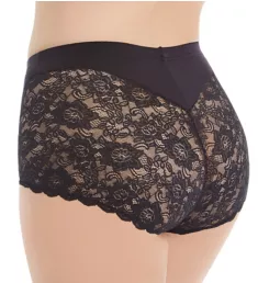 Cheeky Stretch Lace Panties Black 2X