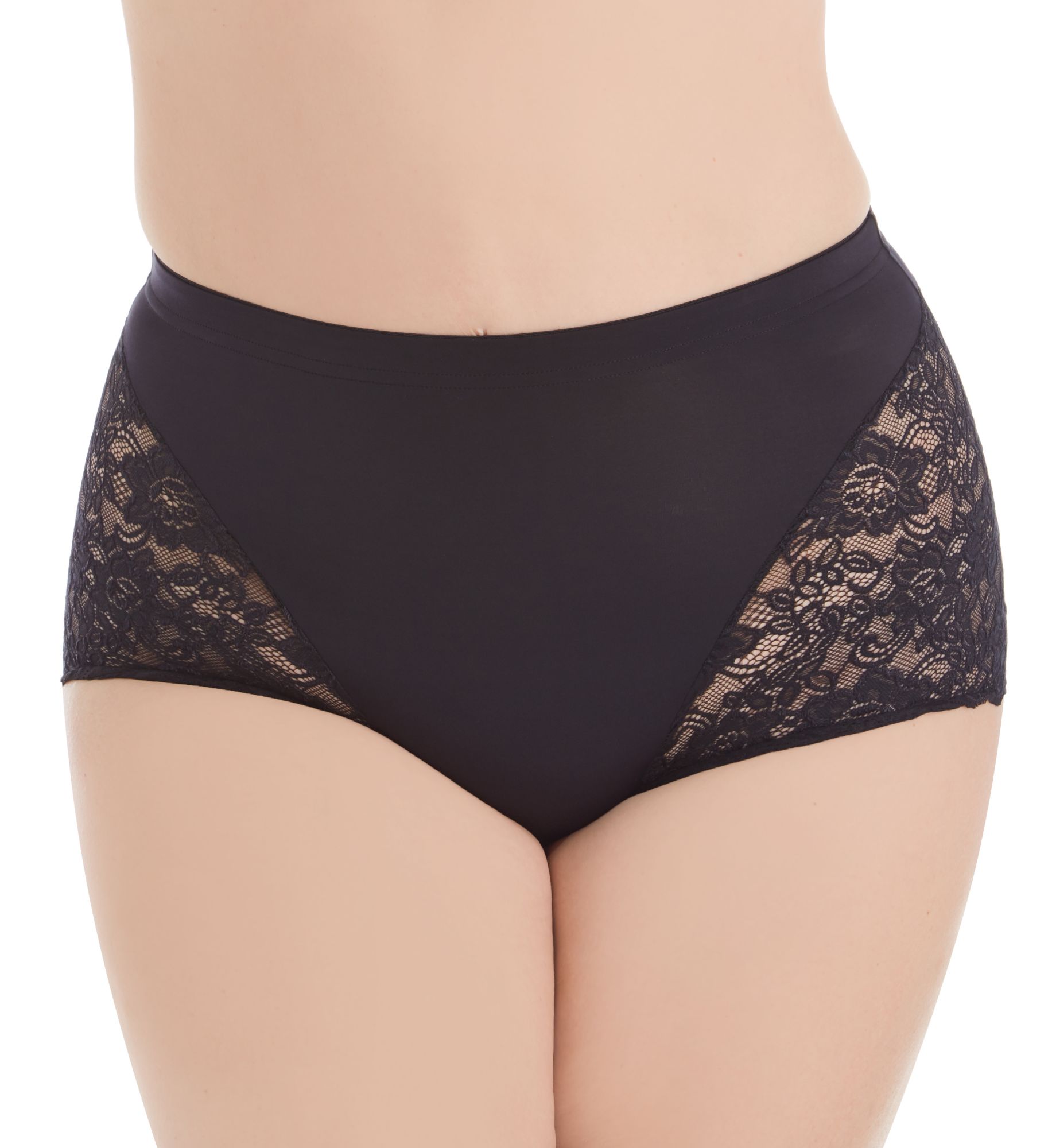Elila Cheeky Stretch Lace Panties Black 5X  - Image 1