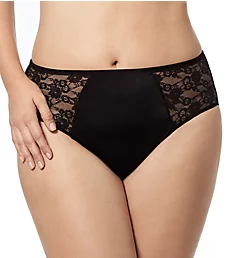 Lace and Microfiber Panty Black 2X