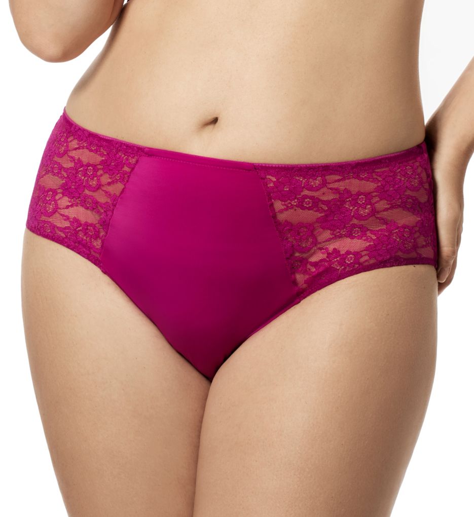 Elila Women's Lace and Microfiber Panty in Pink | Plus Size 5XL | HerRoom.com
