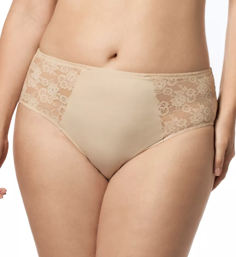 Lace and Microfiber Panty Nude 2X