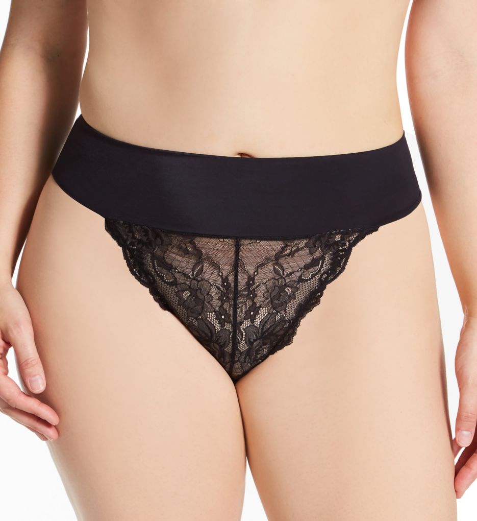 Elila Microfiber & Lace Tanga Panty 3903 - Image 1