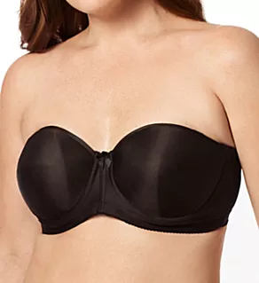 Strapless Molded Spacer Foam Underwire Bra Black 36D