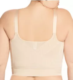 Jacquard Wireless Soft-cup Front Hook Longline Bra