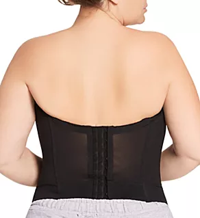 Long Strapless Longline Underwire Bra Black 34B