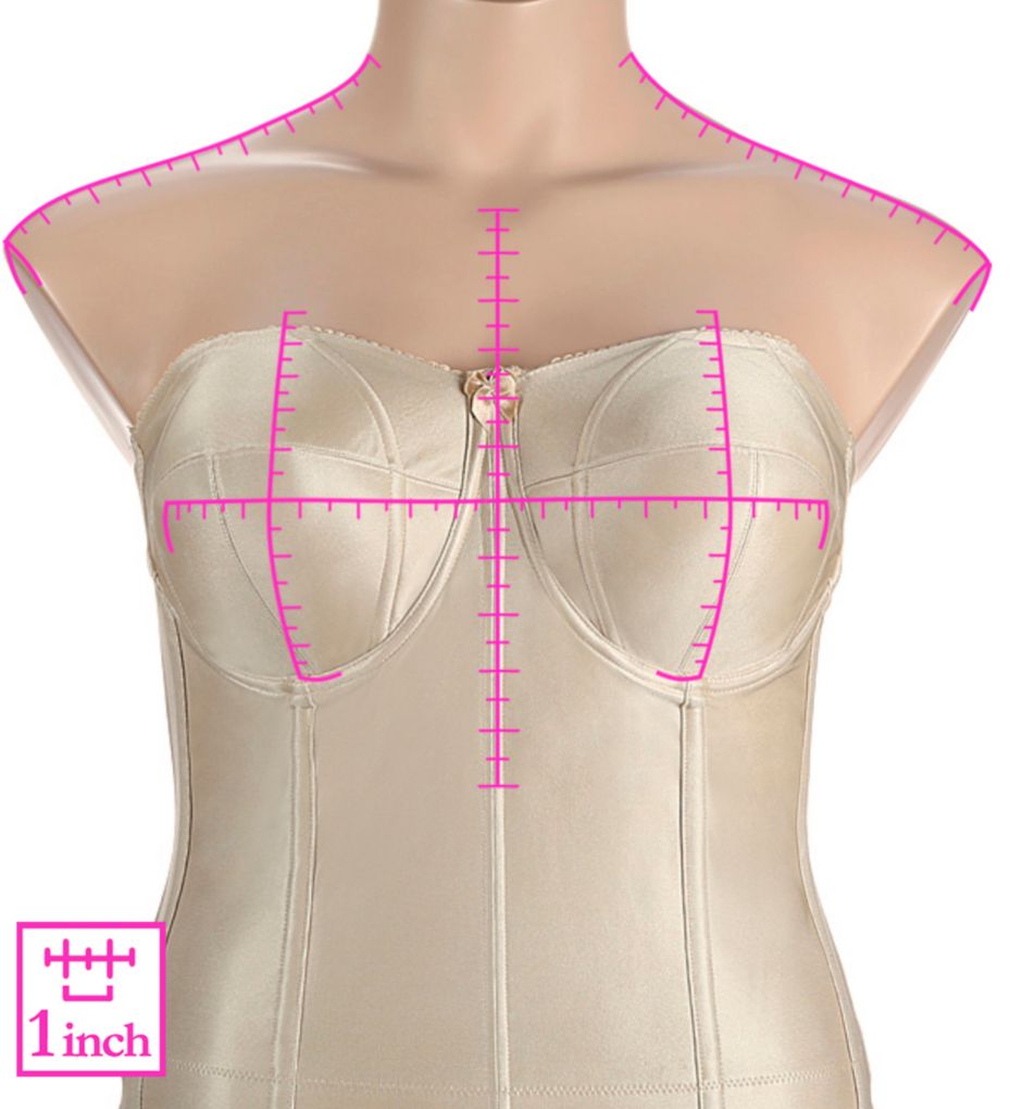 Elila Long Strapless Longline Underwire Bra 6421 - Image 3