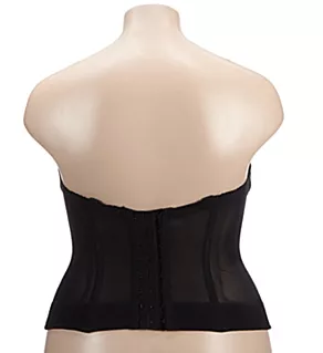 Lace Strapless Longline Underwire Bra Black 36B