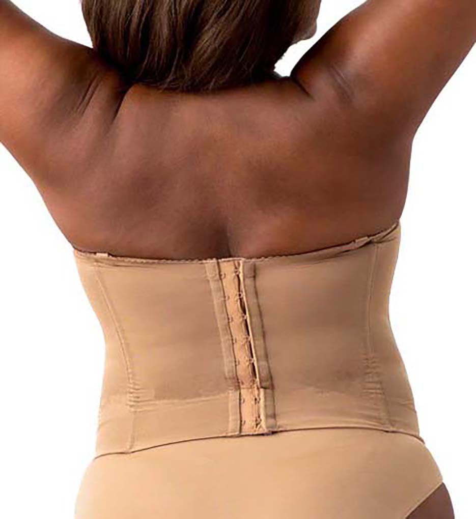 Elila Lace Strapless Longline Underwire Bra Mocha 44H  - Image 2