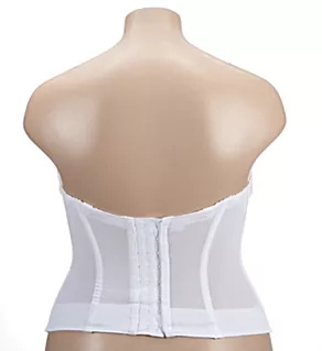 Lace Strapless Longline Underwire Bra White 34B