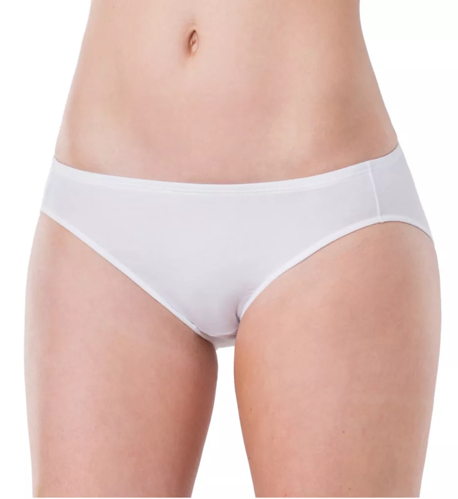 Cotton Hi-Cut Bikini Brief Panty White M