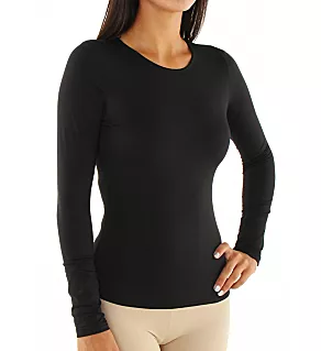 Warm Wear Microfiber Long Sleeve Top Black XL
