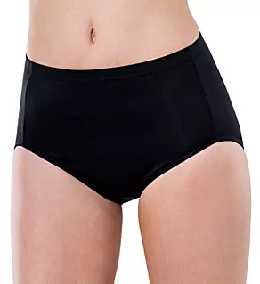 Cotton Full Cut Brief Panty Black S