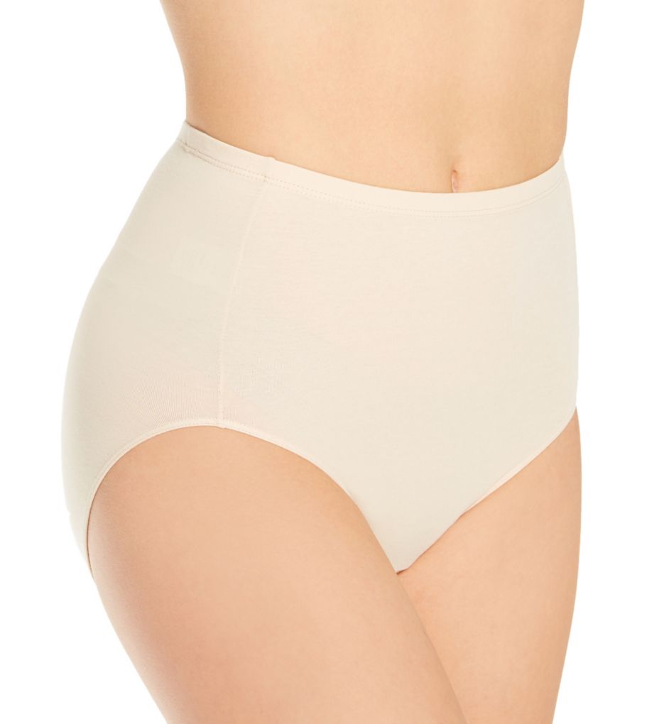Elita Women's Cotton Full Cut Brief Panty in Classic Beige | Size Medium | HerRoom.com