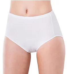 Cotton Full Cut Brief Panty White S