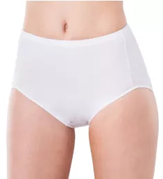 Cotton Full Cut Brief Panty White L