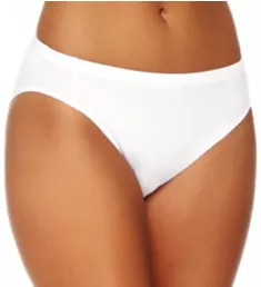 The Essentials Cotton Hi-Cut Brief Panty White M