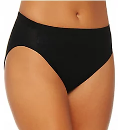 The Essentials Cotton Full High-Cut Brief Panty Black S