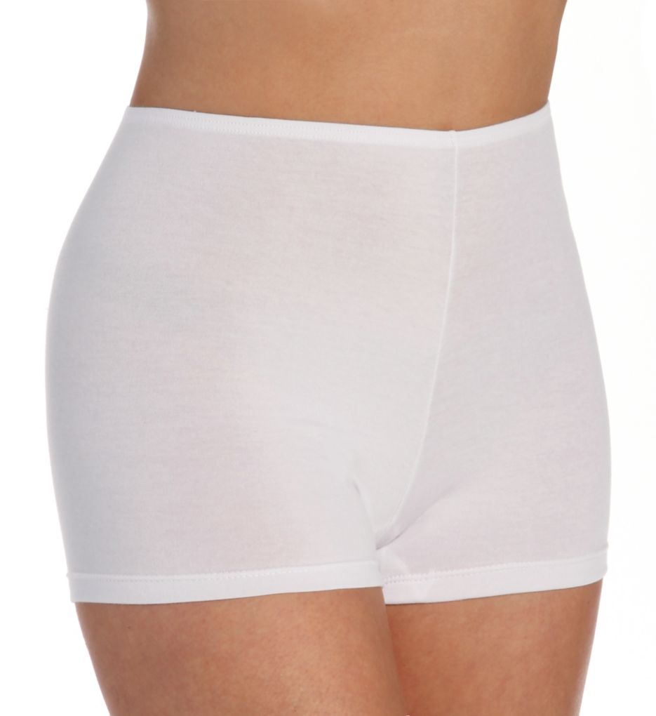 Elita Women's The Essentials Cotton Boyshort Panty in White | Size Large | HerRoom.com