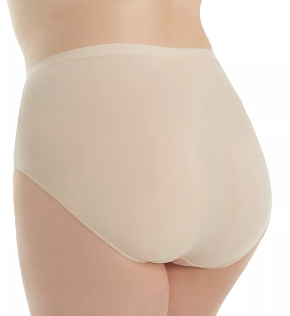 Plus Size Cotton Hi-Cut Brief Panty Beige XL