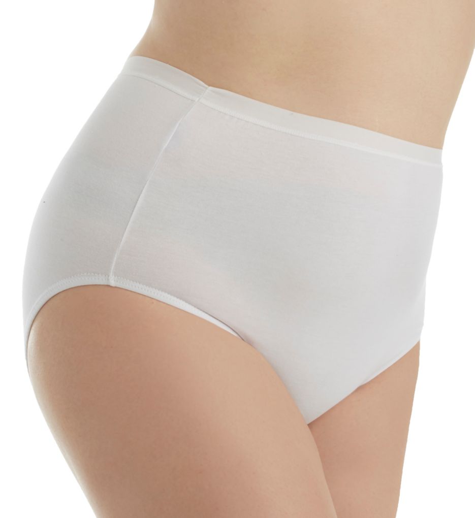 Plus Size Cotton Full Brief Panty White 2X by Elita