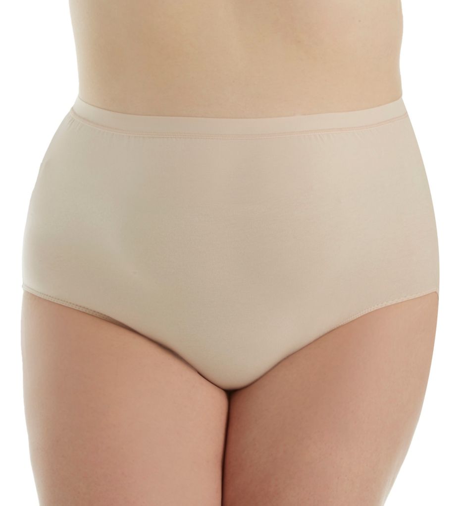 Plus Size Cotton Full Brief Panty White 2X by Elita