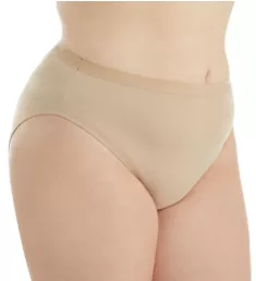 Plus Size Microfiber Hi-Cut Brief Panty