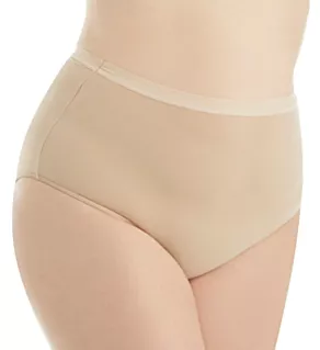Plus Size Microfiber Full Brief Panty Classic Beige XL