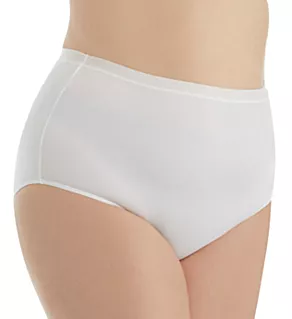 Plus Size Microfiber Full Brief Panty Porcelain XL